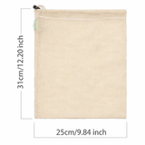 Reusable Cotton Mesh Produce Bags